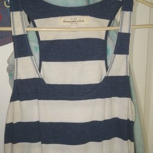 Blue and white abercrombie &fitch tank